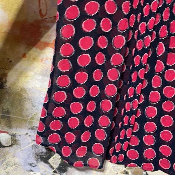 Sheer Banana Republic Navy/Pink Flowy Blouse - Picture 7 of 16